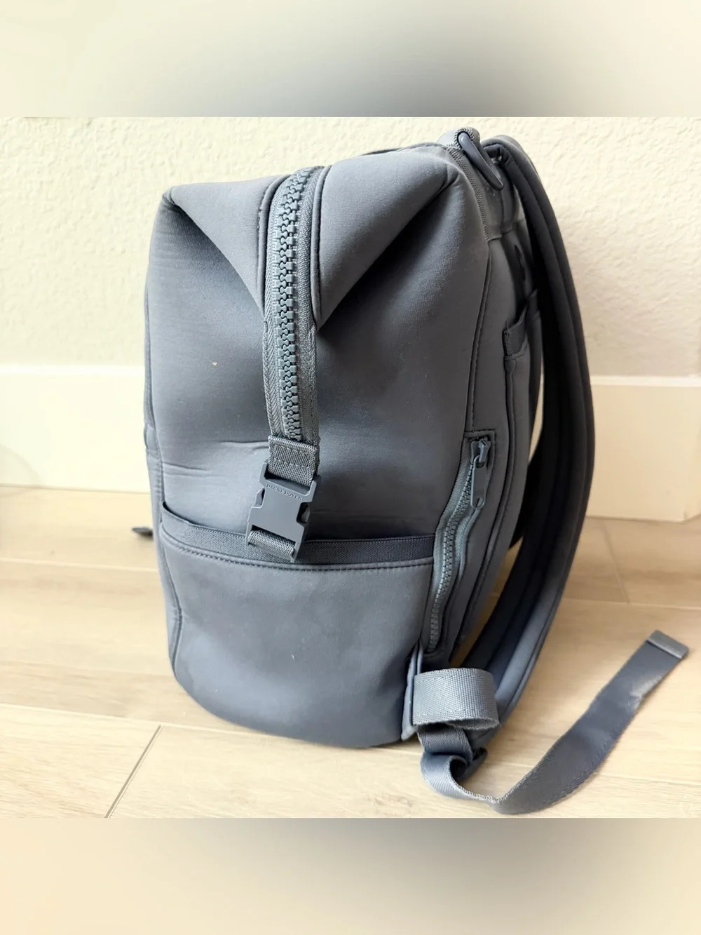 Dagne Dover Indi Neoprene blue grey diaper backpack